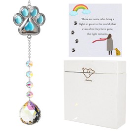 Dog Memorial Gifts for Loss of Dog, K9 Crystal Suncatcher Rainbow Maker Window Hanging Ornament for Pet Loss Sympathy Gift, Car Hanging Decoration, pet Christmas Ornament