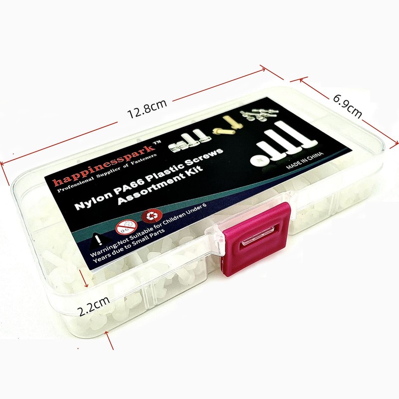 Happinesspark M3 Nylon PA66 Plastic White Metric Cross Phillips Pan