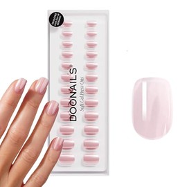 DOONAILS Soft Gel Press On Nails 30er Set Jetset Extra Short Square Form Chrome Nägel zum Aufkleben in Salonqualität Fake nails soft gel Extra Short Natürliches & angenehmes Tragegefühl