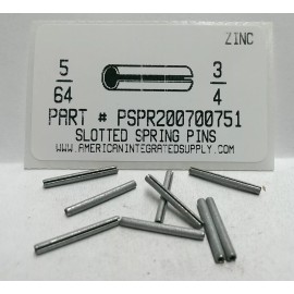 AMERICANINTEGRATEDSUPPLY.COM 5/64X3/4 SLOTTED SPRING PIN STEEL ZINC PLATED (50)