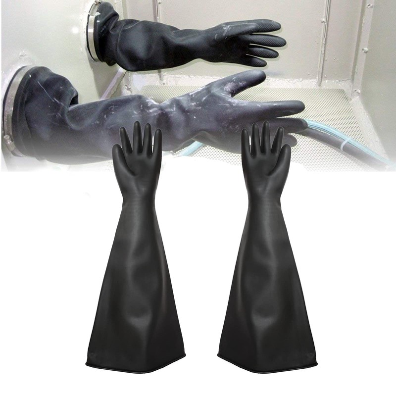 HOLDWIN Heavy Duty Sandblasting Gloves 27.5" Rubber Gloves for Sandblaster