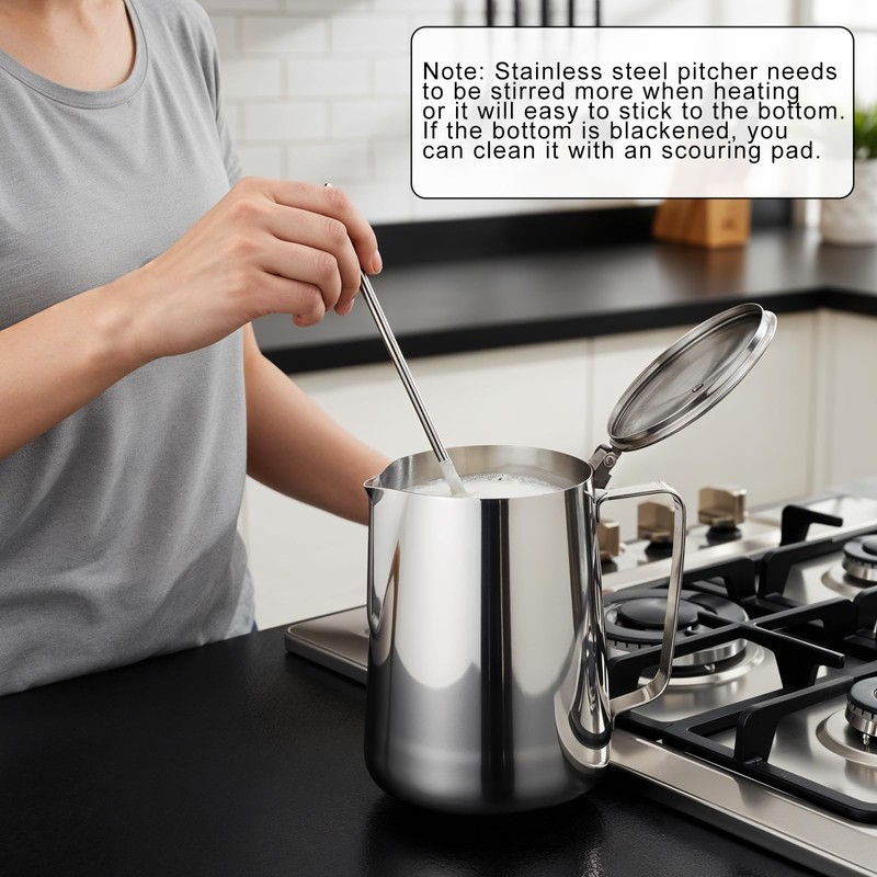 67 oz 304 Stainless Steel Pitcher with Lid, 2 L