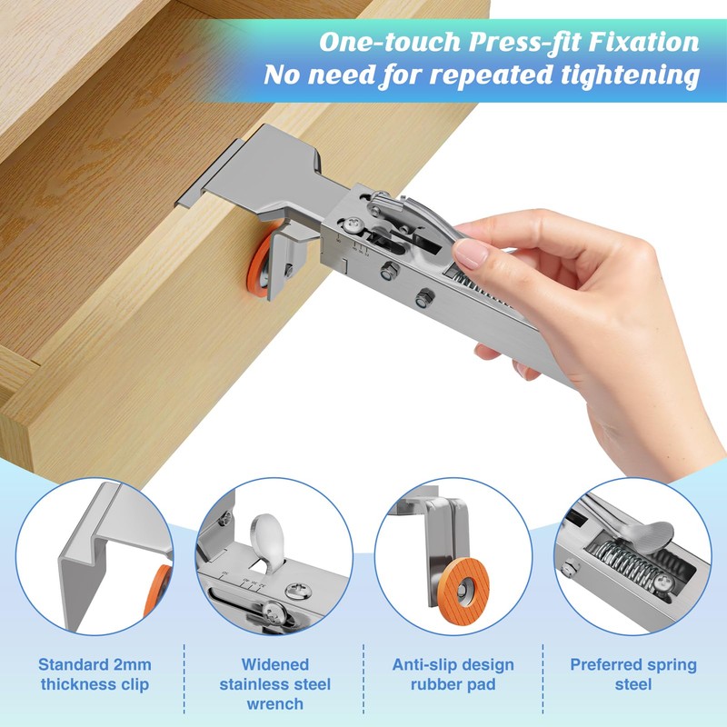 Drawer Front Installation Clamps Adjustable Drawer Fixing Clamp for Cabinet