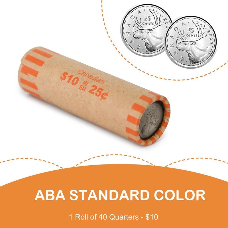 L LIKED 49 Pcs Preformed Coin Wrappers for Canadian Coins,