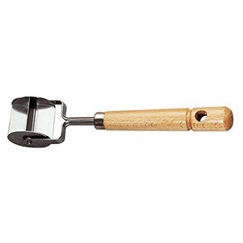 Eppicotispai Stainless Steel Plain Dent Cutter with Beachwood Handle, 3 x 3 cm/1.18 x 1.18", Silver