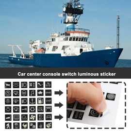 eMagTech 132Pcs Glow-in-The-Dark Stickers Heightlight Switch Stickers Luminous Stickers for Car Night Safety Car Headlight Control GPS Boat Trailer Centre Console Switch