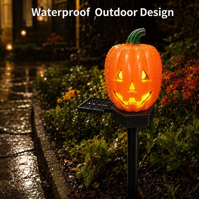 Solar Halloween Stake Light for Yard Decoration – Spooky Pumpkin,