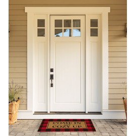 DII Outdoor Christmas Door Mat Collection Decorative Holiday Doormat, Front Porch Décor, 17x29, Come in & Cozy Up