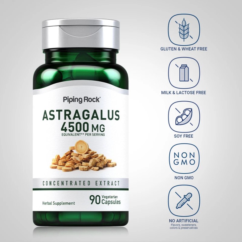 Astragalus Root Capsules | 4500mg | Vegetarian Extract | by