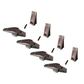 Excavator, Skid Bucket Combo, Weld-on Shanks, Teeth & Pins, 5/8" Lip - 230X156, X156S (4)