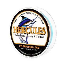 HERCULES Super Cast 1000M 1094 Yards Braided Fishing Line 10 LB Test for Saltwater Freshwater PE Braid Fish Lines Superline 8 Strands - Multicolor, 10LB (4.5KG), 0.12MM