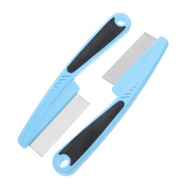 UKCOCO Lice Comb Comb Stainless Steel Dandruff Comb for Scalp Hair Comb Men Metal Comb for Men Dandruff Remover Comb Dandruff Remover Tool Thin Comb Dandruff Removal Scalp Brush with Metal Pick 2pcs