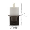 Luminara Flameless Nightlight Electric Plug-in Candle (White, 3.8 Inches Tall),
