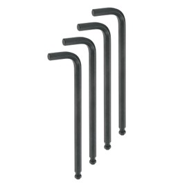 sourcing map 4pcs Ball End Hex Key Wrench 8mm L-Shape Long Arm Hexagon Metric Wrenches Chrome Vanadium Steel Repairing Tool for Home Repair Black