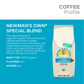 Newmans Own Organics Newmans Special Blend, Medium Roast Ground Coffee, 10oz