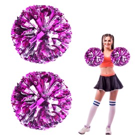 Pack of 2 Cheerleader Pompoms, Pompoms Cheerleading, Sports Squad Pompoms Cheerleading with Large Cheer Bow, Pompoms Cheerleader for Dance Pompoms Sports Game Team Spirit