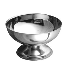 STOBOK Stainless Steel Ice Cream Bowl Metal Dessert Salad Cup Reusable Snack Fruit Candy Container for DIY Fruit Yogurt Pudding Home Kitchen Restaurants Supplies, 10.7X10.7CM