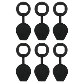 JCBIZ 6pcs Door Lock Dust Cover 19m Black Rubber Waterproof Caps Prevent Dust Enhance Cam Lock Life Plastic Material