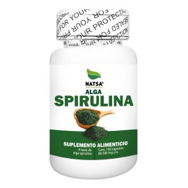 Alga Spirulina, 100 Cápsulas, Calidad Premium