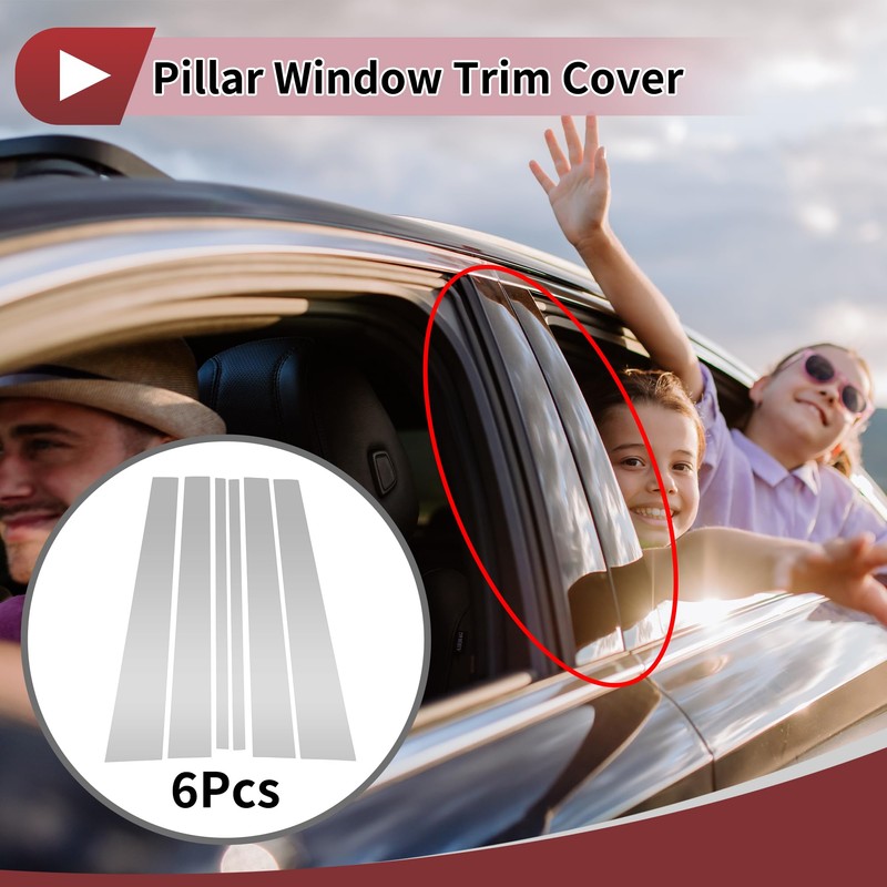 TUCKBOLD 6 Pcs Front Rear Left Right Car Door Pillar