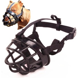 Basket Dog Muzzles-Soft Adjustable Breathable Mask Anti Biting Chewing Barking Training Dog Muzzle for Small Medium Large Dogs (Black, XL)