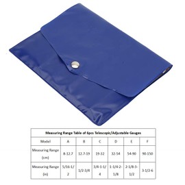 6pcs/set drill gauge, telescoping gauge set, telescopic gauge set, accuracy: 0.1, 8-150 mm, adjustable inner diameter gauge, micrometer measuring tools