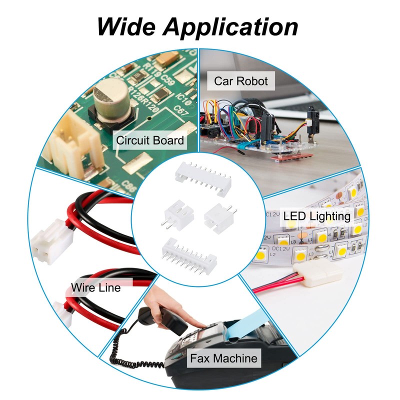 sourcing map 2.54mm Connector 3 Pin Male Adapter Right Angle