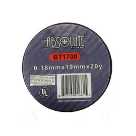 Absolute USA BT1700 General Use 0.18mm x 3/4-Inch x 20Yd Electrical Tape (Black)