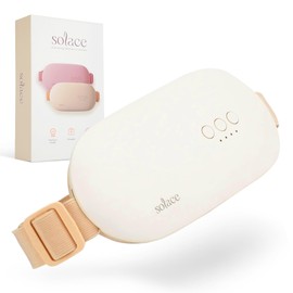 Solace Portable Heating Pad - Cordless and Rechargeable, Perfect Solution for Women's Comfort (White)