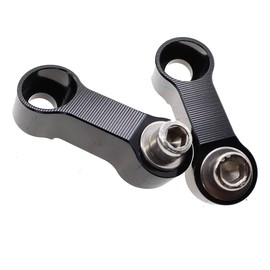 10mm X 1.25mm Pitch Left+Left Threaded Motorcycle Bike Cruisers Scooters Mirror Mount Riser Extender Adaptor Adapter Aluminum Moto M10 Accessories