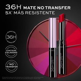 L'BEL Labial en Barra Forever Matte 2 g No Transfer Acabado Mate Extremo Larga Duración 36 Horas Resistente al Agua Con Colágeno Vegano Coral Vibrant