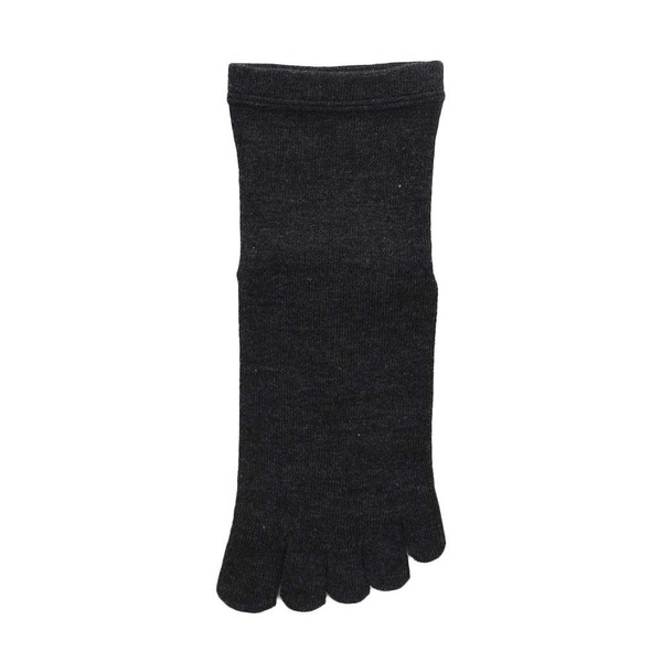 MIKASA Foot Urn 5 Toe Socks, 8.7 - 9.8 inches (22 - 25 cm), Black