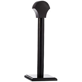 SZCO Supplies 17” Black Wooden Full-Sized Helmet/Headwear Display Stand with Base Hardware (910942)
