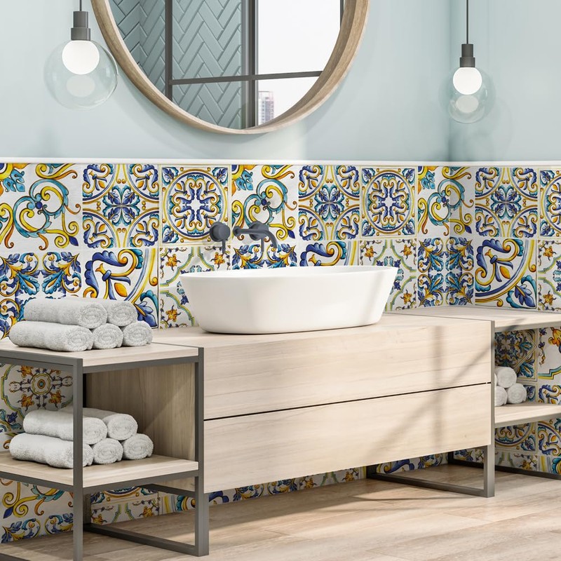 RE-COVERTILES - Tile Stickers Bathroom and Kitchen 24 Pieces 10