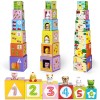 Shylizard Toddler Farm Animal Sorting and Stacking Toys, Nesting Boxes