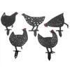 5Pcs Chicken Stakes Set Acrylic Animal Shape Statues Decoration for