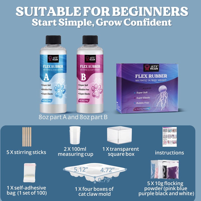 LET'S RESIN Gel for Taba Squishy Kit, 16oz Super Soft