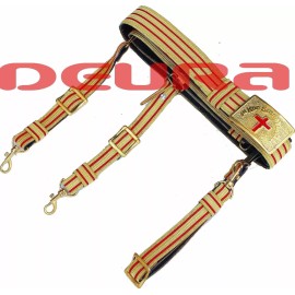 MASONIC KNIGHTS TEMPLAR Ceremonial Sword Belt & Buckle RED / GOLD Adjustable GR