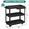 YITAHOME 3-Tier Tool Cart on Wheels, Rolling Metal Service Cart