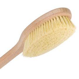 REDECKER Bath Brush with Tampico Fiber Bristles and Oiled Beechwood Handle, 19-5/8-Inches Long, Made in Germany