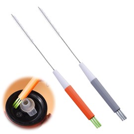 EsiFare Kitchen Brush, Straw Brush, Water Bottle, Cleaning Brush, 2 Pieces, Crevice Brush, 360 Degree Cleaning, Baby Bottle Wash, Plastic Bottle, Reusable, Multifunctional Brush, Lid Seam, Lid Gap,