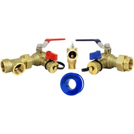 CMI Inc 3/4 inch Tankless Water Heater Isolation Service Valve with Pressure Relief Valve, FNPT X FNPT, 3/4" Service Installation Kit (3/4" IPS NEW)