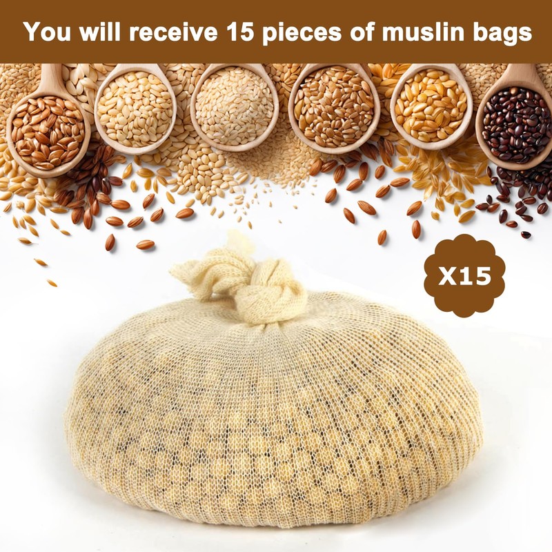 Muslin Bags Hops Grain Spice Muslin Steeping Bag - 15
