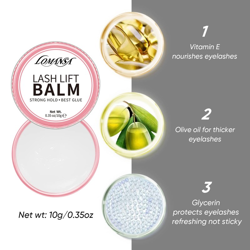 Lomansa Eyelash Lifting Glue, Lash Lift Glue Balm, Lash Lift
