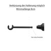 MDEKOR Wall Bracket 1-Track Black Matt R Wall Bracket with