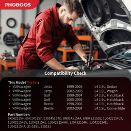 PHOBOOS Power Steering Pump Compatible with Volkswagen Jetta 1999-2005 & Golf 1999-2006 & Beetle 1998-2006, L4 1.9L Models, with Outlet, Smooth Steering, Low Noise, High Durability, Ref. 21-5151