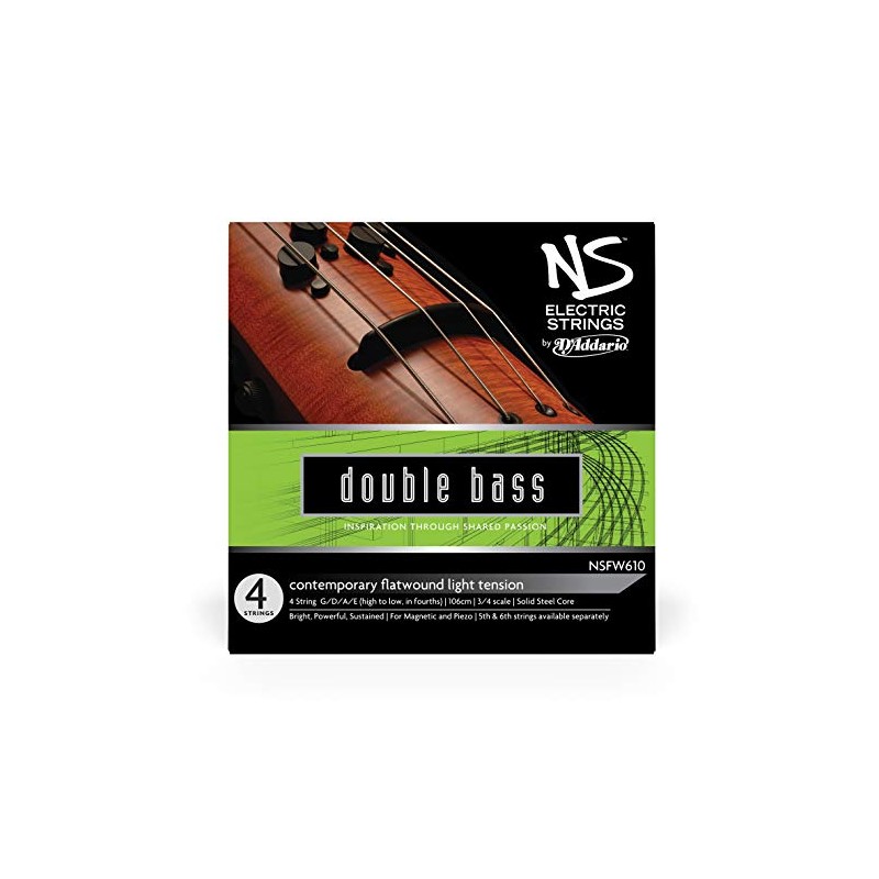 D'Addario NS Electric Contemporary Bass String Set, 3/4 Scale, Medium