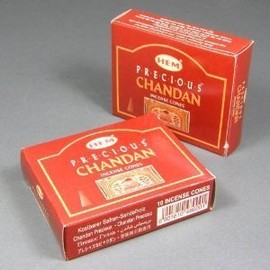 HEM Precious Chandan Incense Dhoop Cones, Pair of 10 Cone Boxes