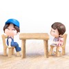 Dollhouse Miniature Table Chair Made of Resin Furniture Accessories for