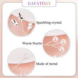 GAFATORY Bridal Headband Wedding Hair Pieces for Brides Pearl Headband Crown for Bride Wedding Tiaras for Bride Bridal Hair Pieces Pearl HeadPiece for Communion Party Photography